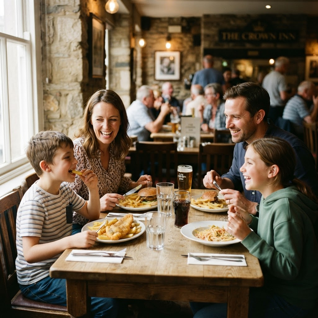 A family sharing a meal