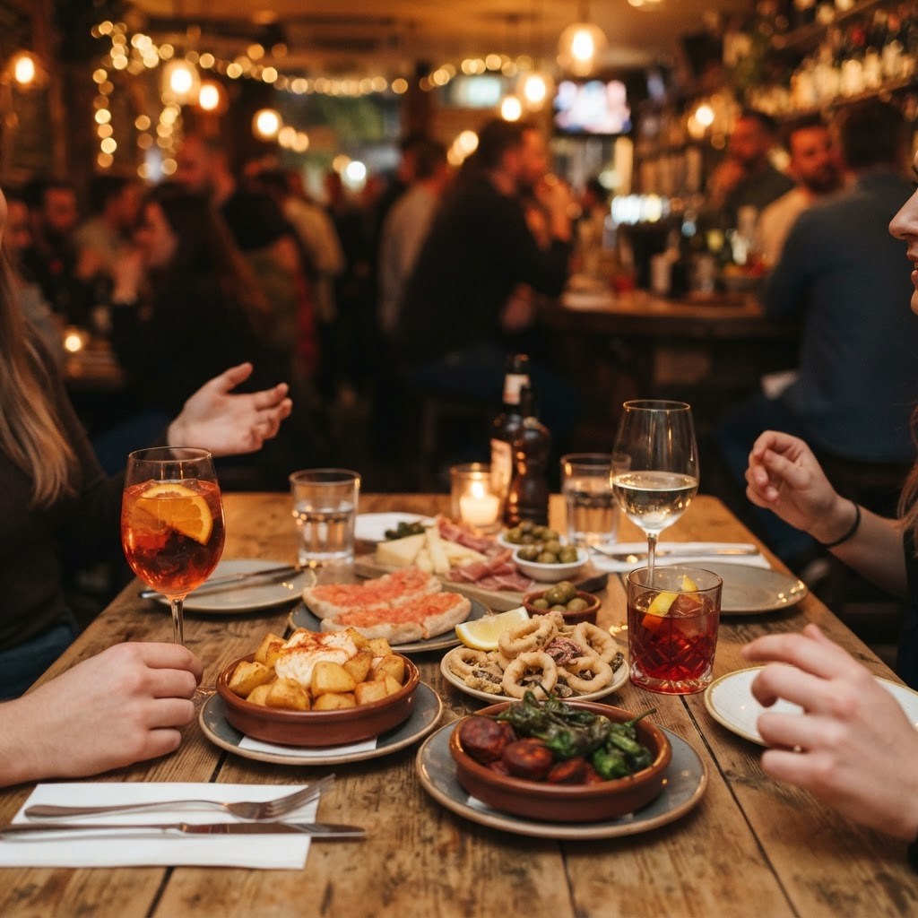 Cocktails, wine and sharing plates