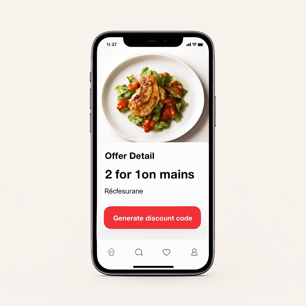 Step 2: Choose an offer and generate your discount code.